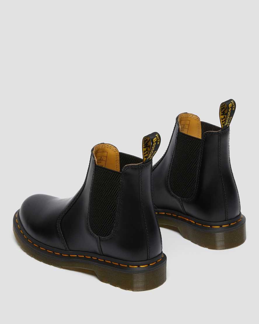 Dr Martens 2976 Smooth Leder Chelsea Stiefel Damen Schwarz | WDR-509641