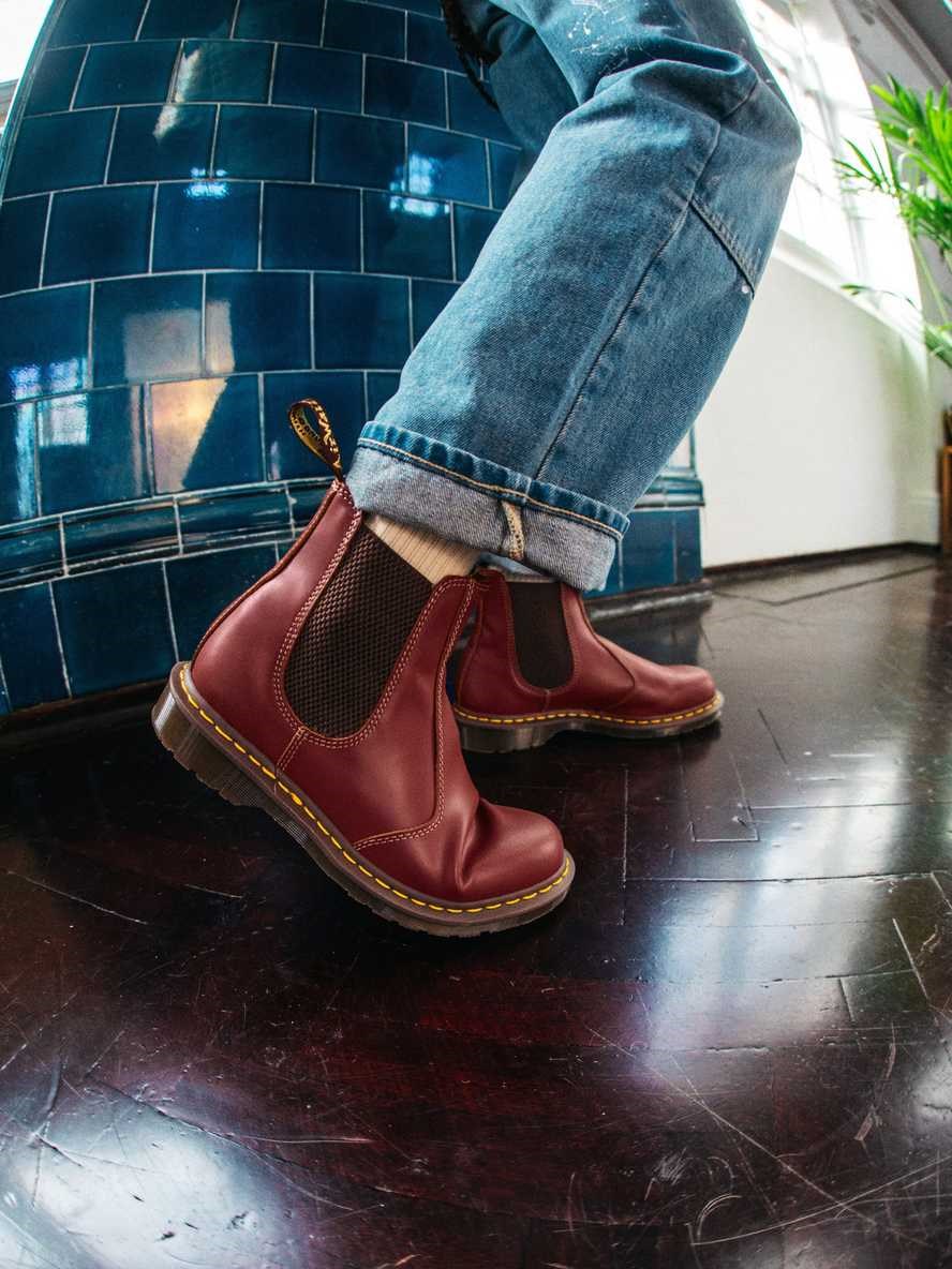 Dr Martens 2976 Vintage Made In England Stiefeletten Damen Rot | MCK-694527