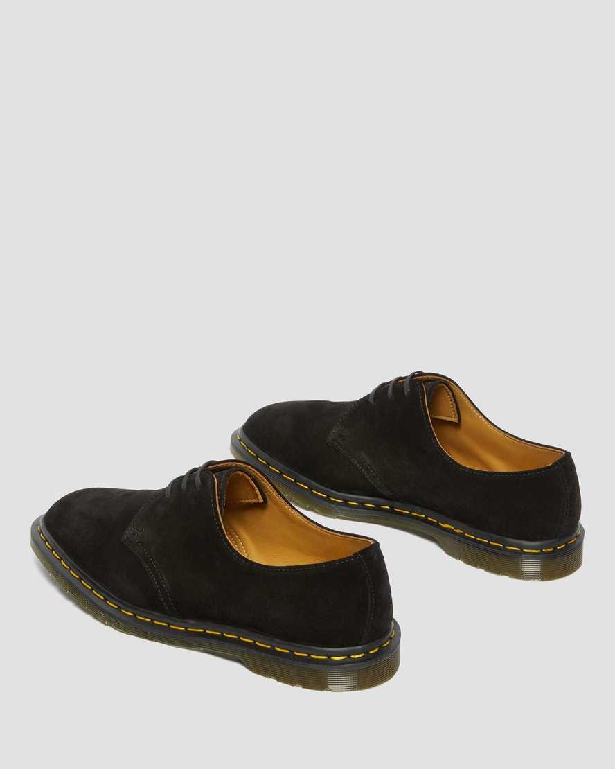 Dr Martens Archie II Made in England Wildleder Oxfords Schuhe Damen Schwarz | OXV-764803