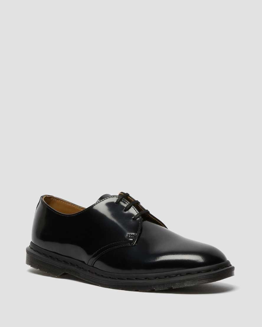 Dr Martens Archie II Smooth Leder Oxfords Schuhe Damen Schwarz | FTV-605473