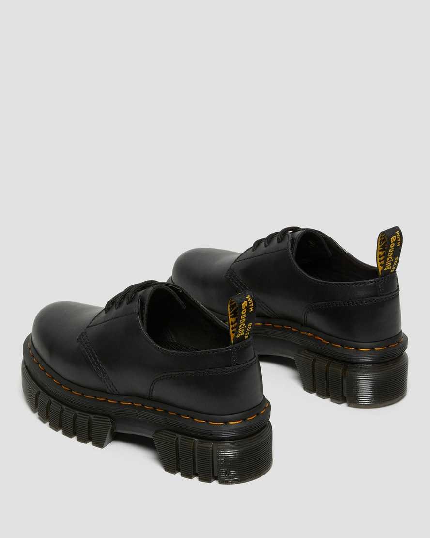 Dr Martens Audrick Nappa Leder Oxfords Schuhe Herren Schwarz | BAY-730612