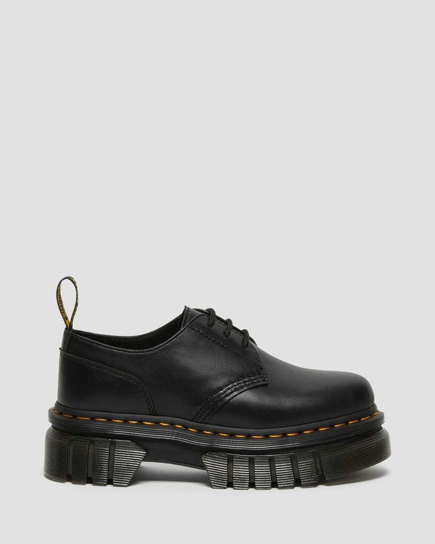 Dr Martens Audrick Nappa Leder Oxfords Schuhe Herren Schwarz | BAY-730612