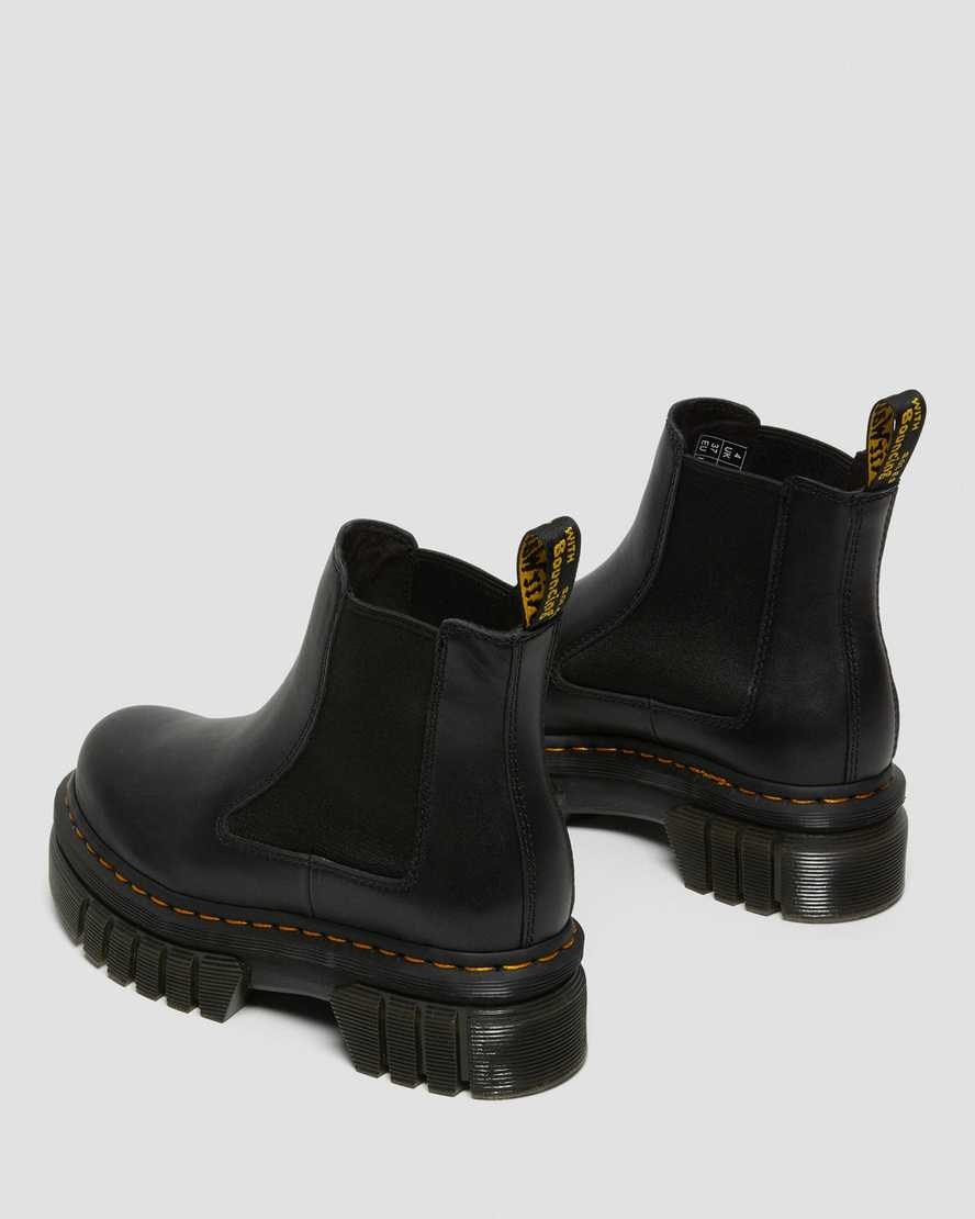 Dr Martens Audrick Nappa Leder Plattform Chelsea Stiefel Herren Schwarz | FAH-705629