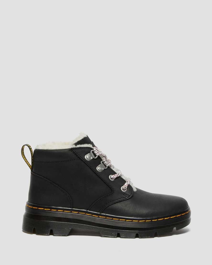 Dr Martens Bonny Faux Shearling Gefütterte Schnürstiefel Damen Schwarz | GEC-931805