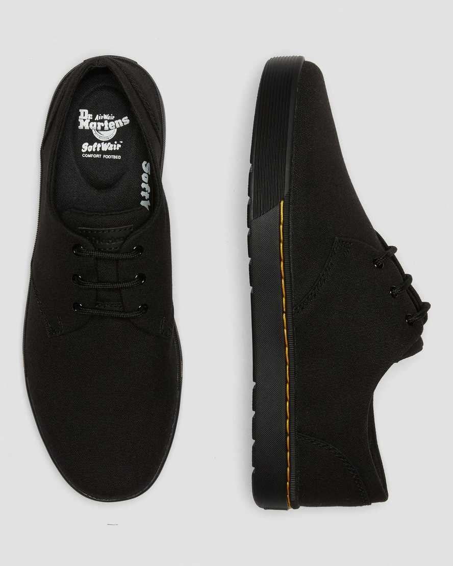 Dr Martens Cairo Low Canvas Oxfords Schuhe Herren Schwarz | XVS-029536