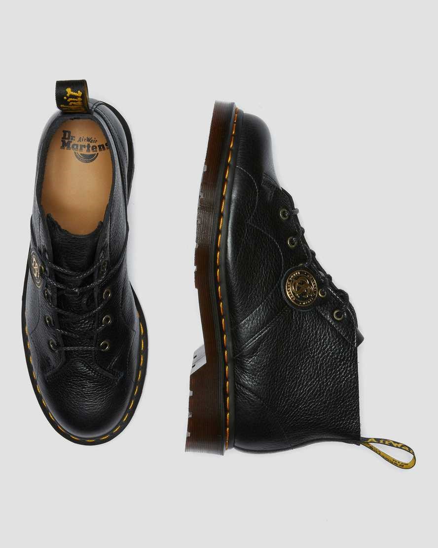 Dr Martens Church Buckingham Leder Monkey Stiefeletten Damen Schwarz | WPL-861457