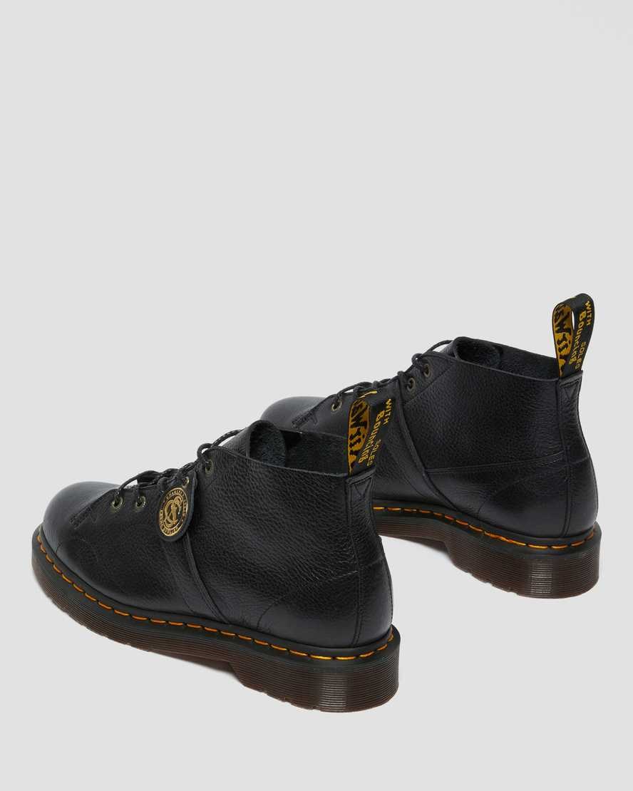 Dr Martens Church Buckingham Leder Monkey Stiefeletten Damen Schwarz | WPL-861457