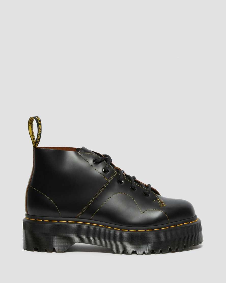 Dr Martens Church Plattform Monkey Stiefeletten Herren Schwarz | NCT-642981