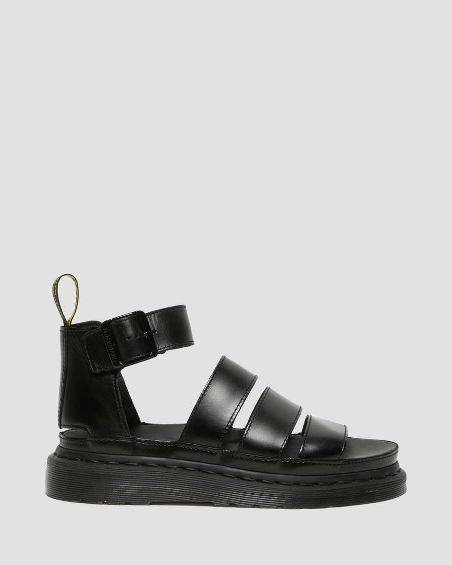 Dr Martens Clarissa II Leder Riemchensandalen Damen Schwarz | RKB-485316