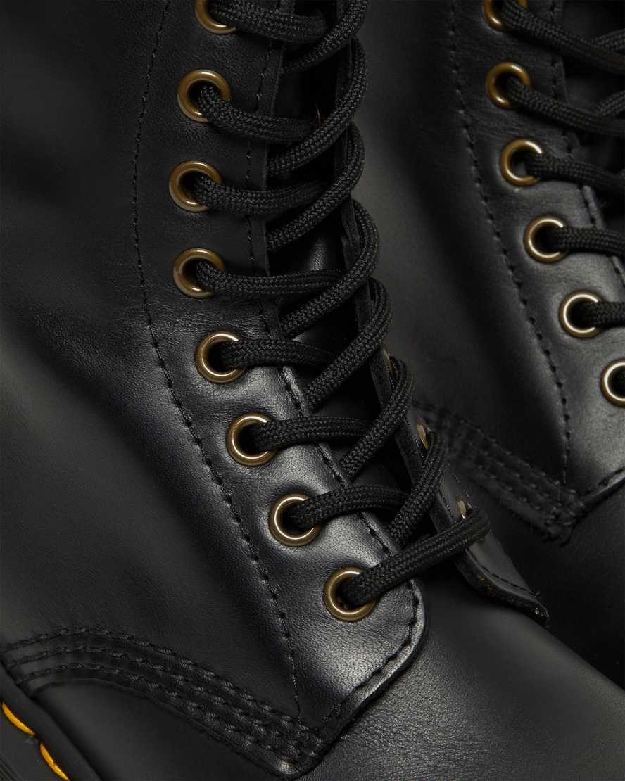 Dr Martens Clemency Leder Absatz Schnürstiefel Damen Schwarz | NSV-931864