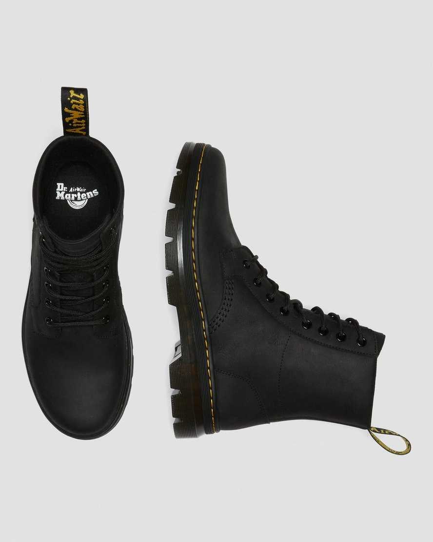 Dr Martens Combs Leder Schnürstiefel Herren Schwarz | FTH-172940