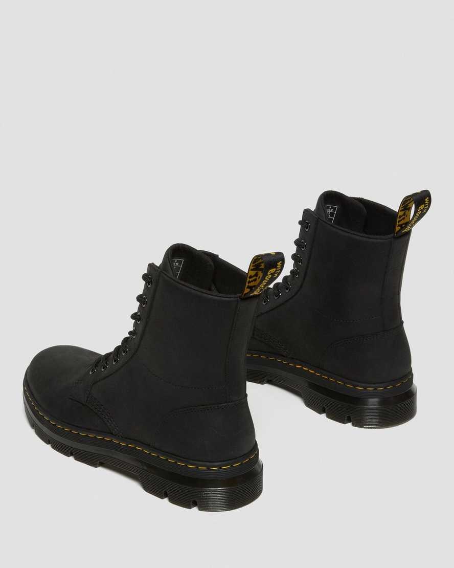 Dr Martens Combs Leder Stiefeletten Damen Schwarz | CIG-652489