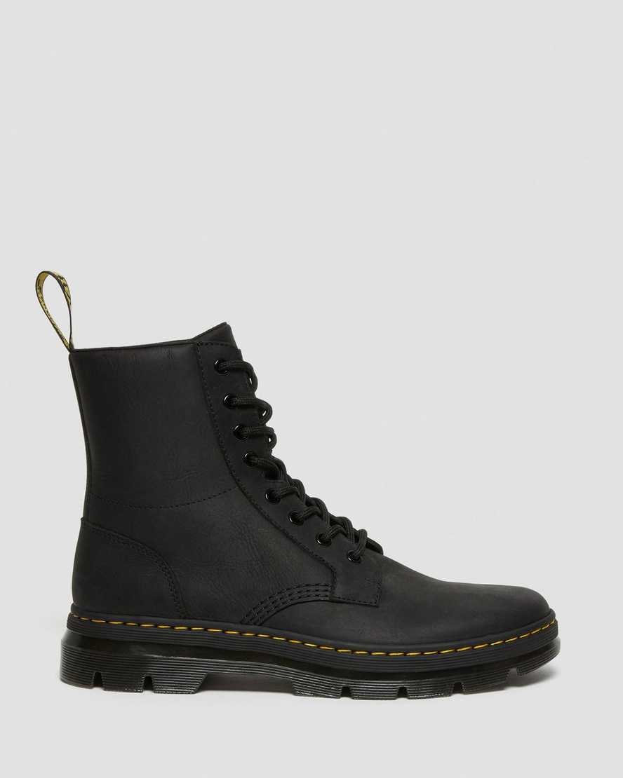 Dr Martens Combs Leder Stiefeletten Damen Schwarz | CIG-652489