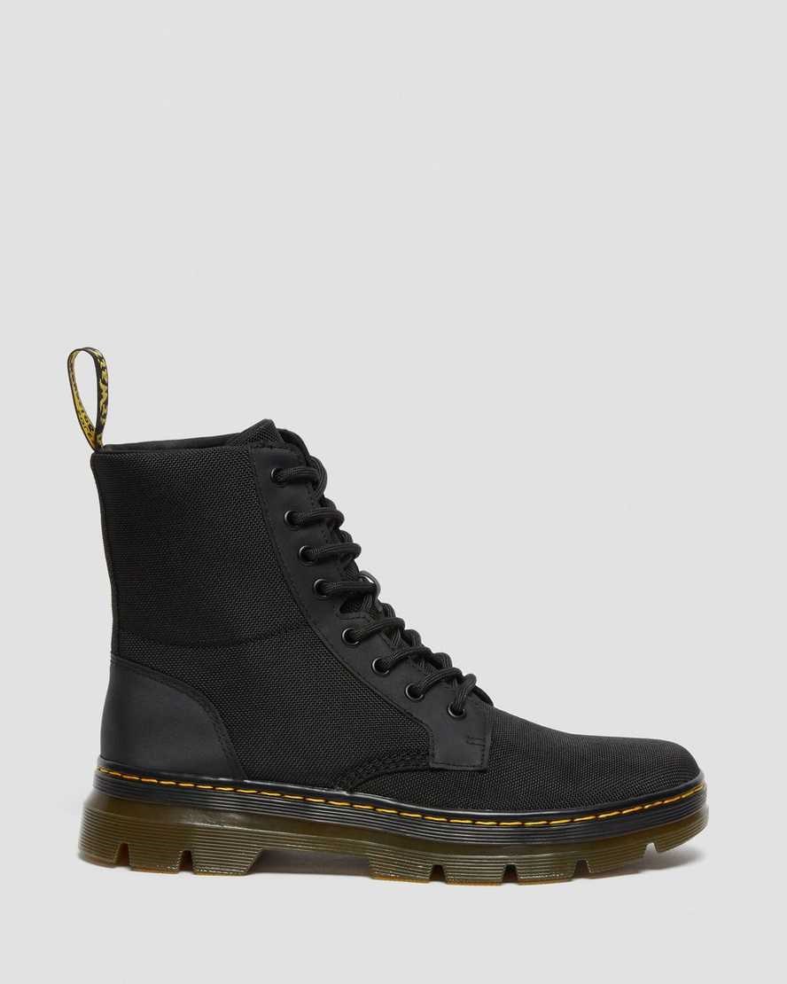 Dr Martens Combs Poly Schnürstiefel Damen Schwarz | YUE-714038