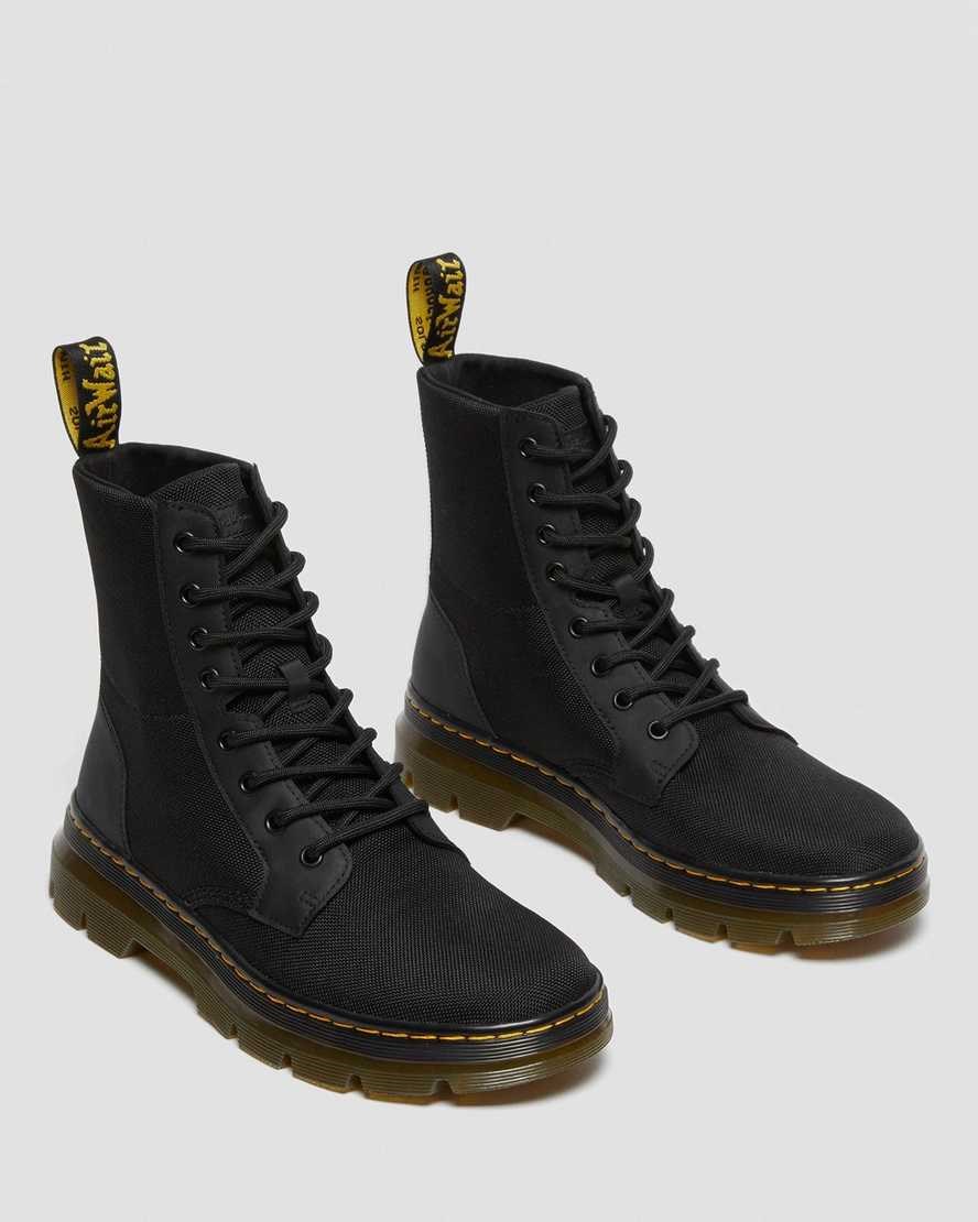 Dr Martens Combs Poly Schnürstiefel Damen Schwarz | YUE-714038