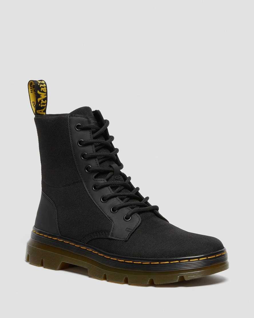 Dr Martens Combs Poly Schnürstiefel Damen Schwarz | YUE-714038