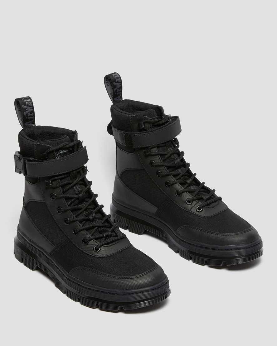 Dr Martens Combs Tech Poly Schnürstiefel Damen Schwarz | QAO-648197