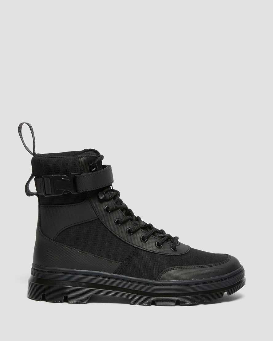 Dr Martens Combs Tech Poly Schnürstiefel Damen Schwarz | QAO-648197