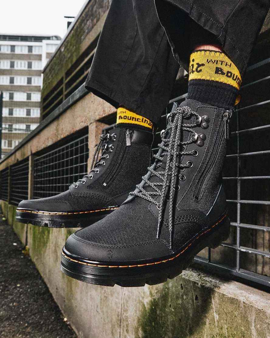 Dr Martens Combs Zip Schnürstiefel Damen Schwarz | ANY-201539