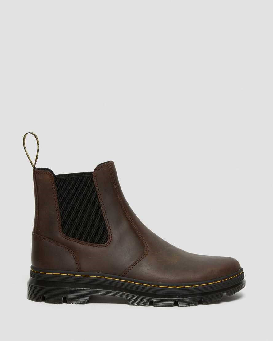 Dr Martens Embury Crazy Horse Leder Chelsea Stiefel Herren Braun | FGD-127603