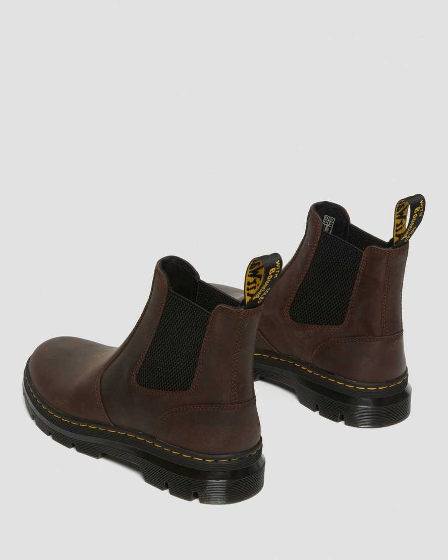 Dr Martens Embury Crazy Horse Leder Chelsea Stiefel Herren Braun | FGD-127603