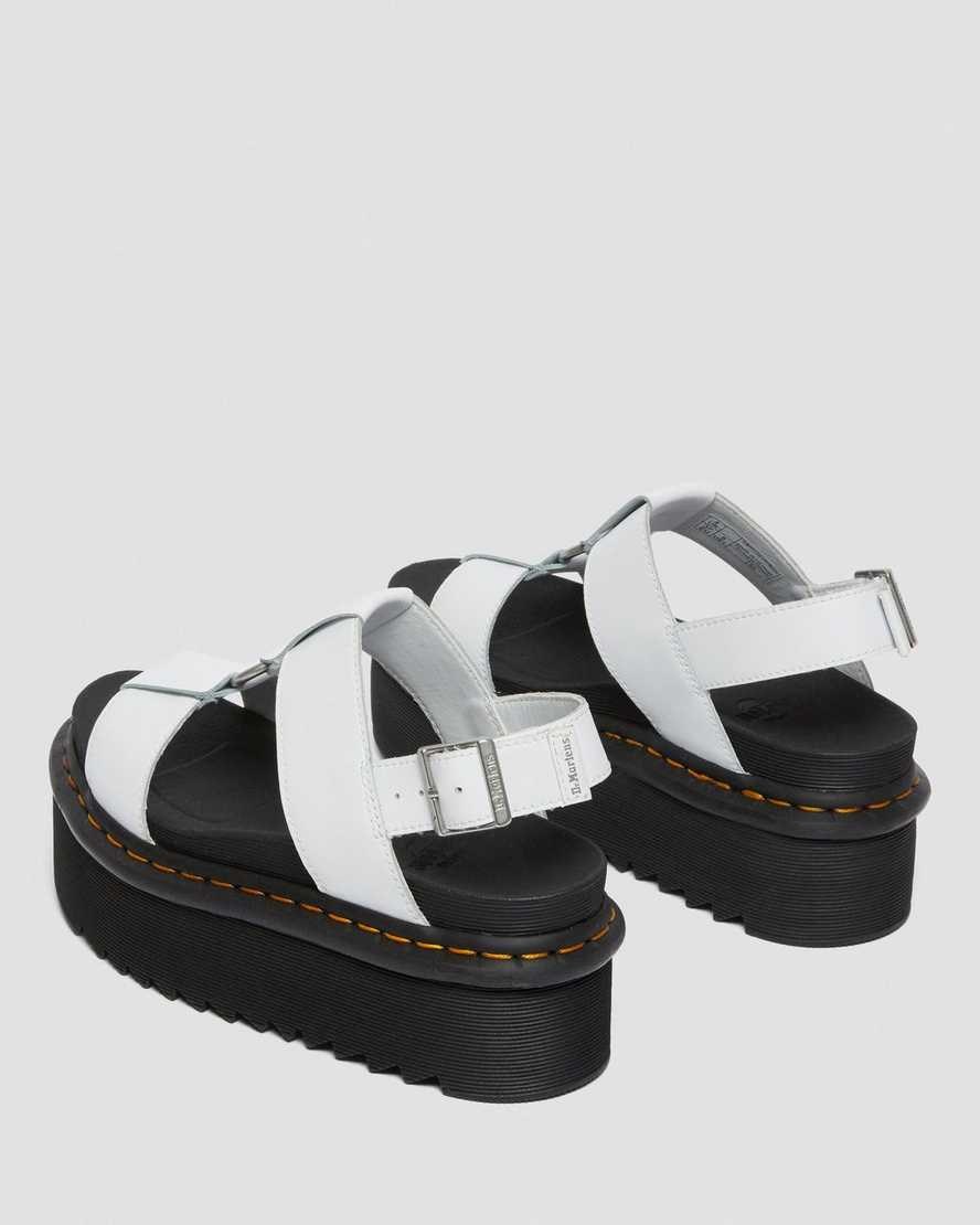 Dr Martens Francis Leder Riemchensandalen Damen Weiß | DSU-138062