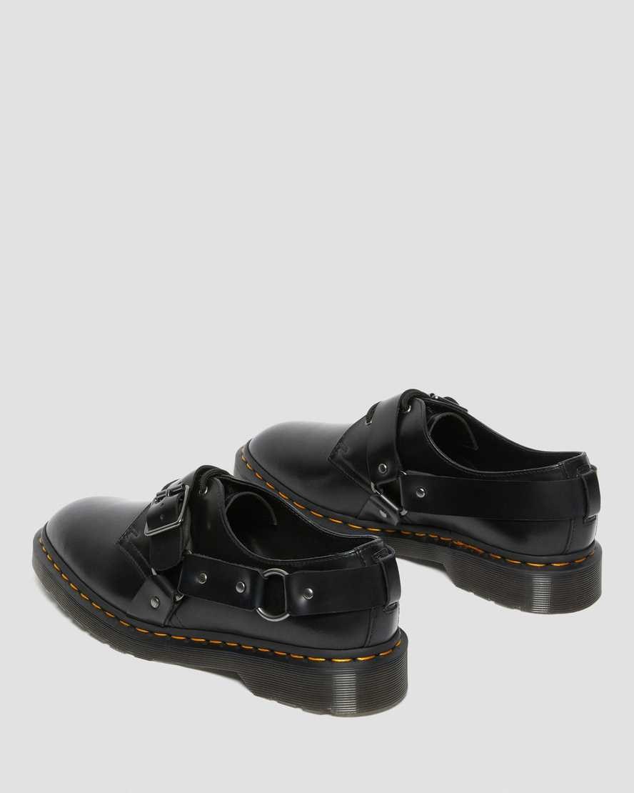 Dr Martens Henree Polished Smooth Leder Oxfords Schuhe Herren Schwarz | RFD-690452