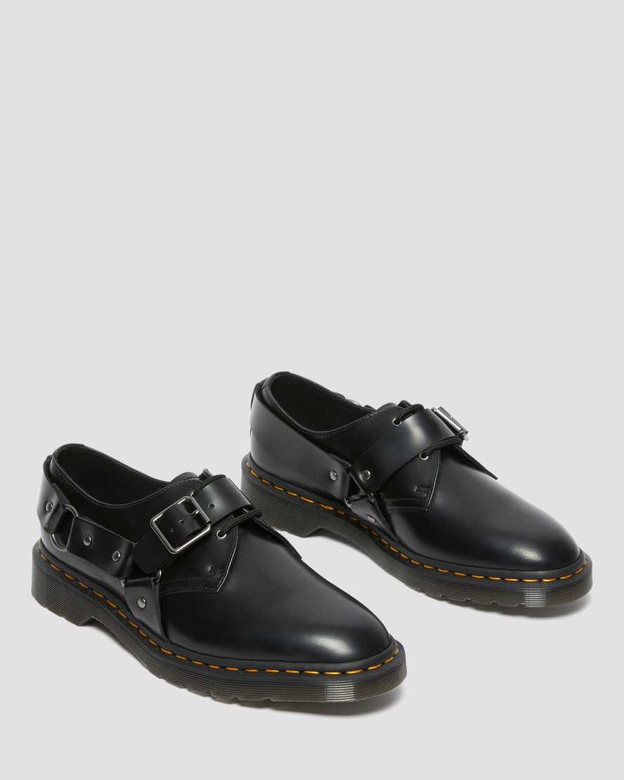 Dr Martens Henree Polished Smooth Leder Oxfords Schuhe Herren Schwarz | RFD-690452