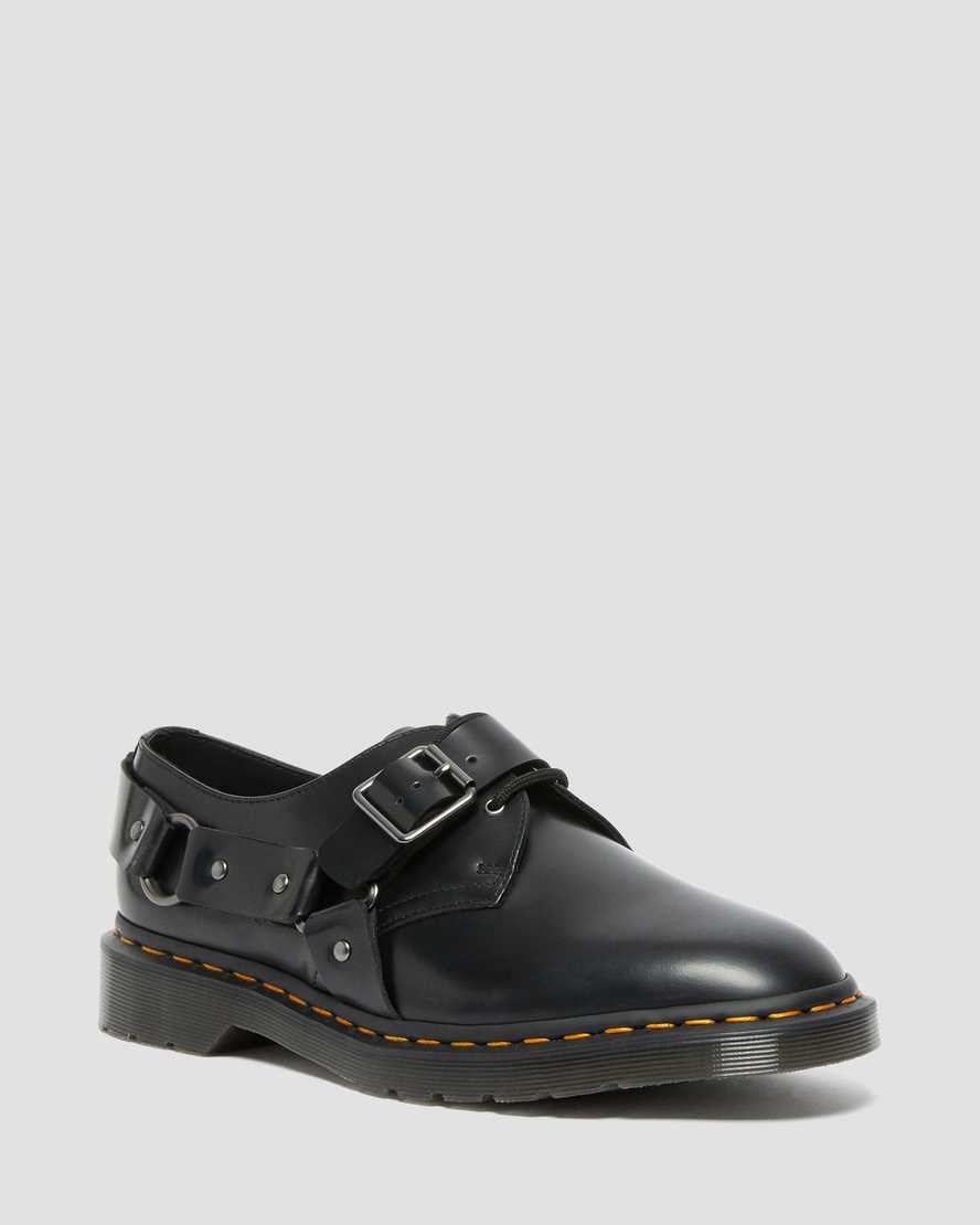 Dr Martens Henree Polished Smooth Leder Oxfords Schuhe Herren Schwarz | RFD-690452