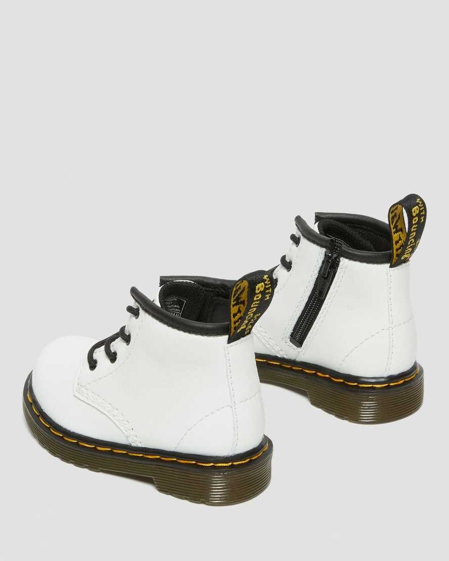 Dr Martens Infant 1460 Leder Schnürstiefel Kinder Weiß | DKS-854036