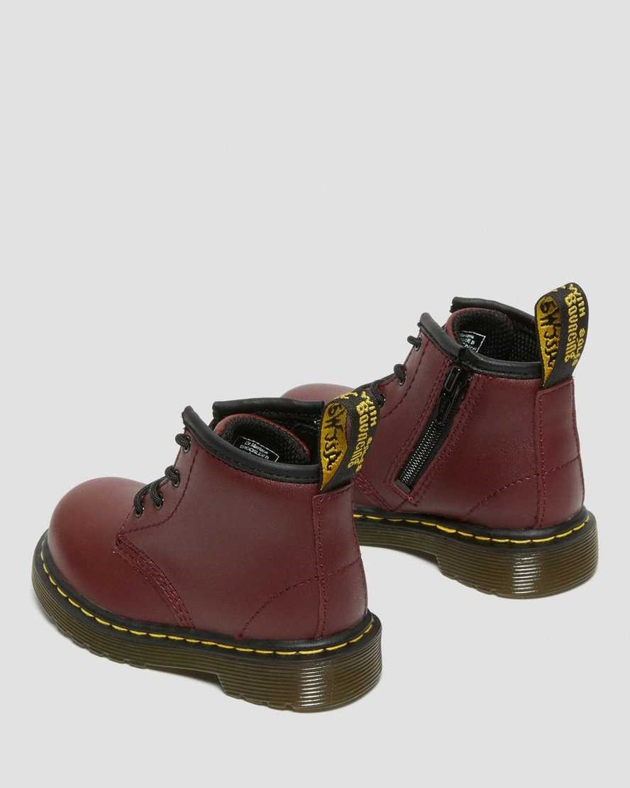 Dr Martens Infant 1460 Softy T Leder Schnürstiefel Kinder Rot | AGL-143652