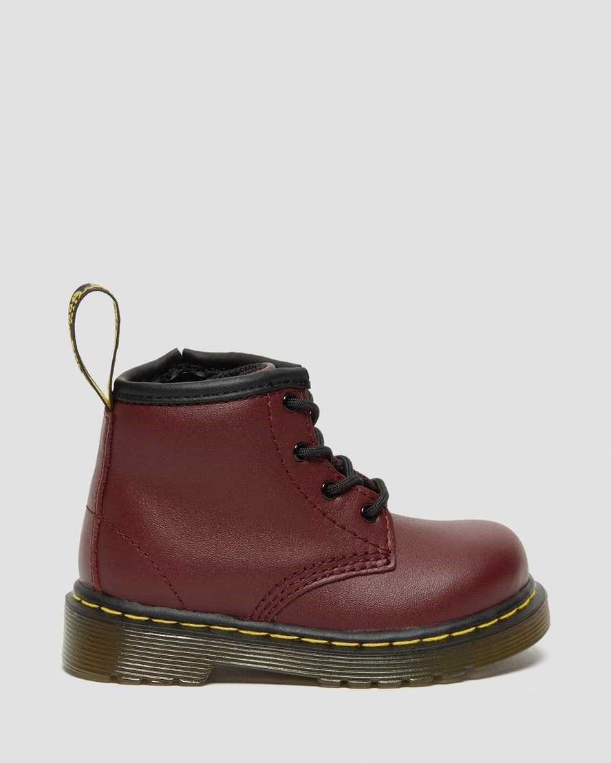 Dr Martens Infant 1460 Softy T Leder Schnürstiefel Kinder Rot | AGL-143652