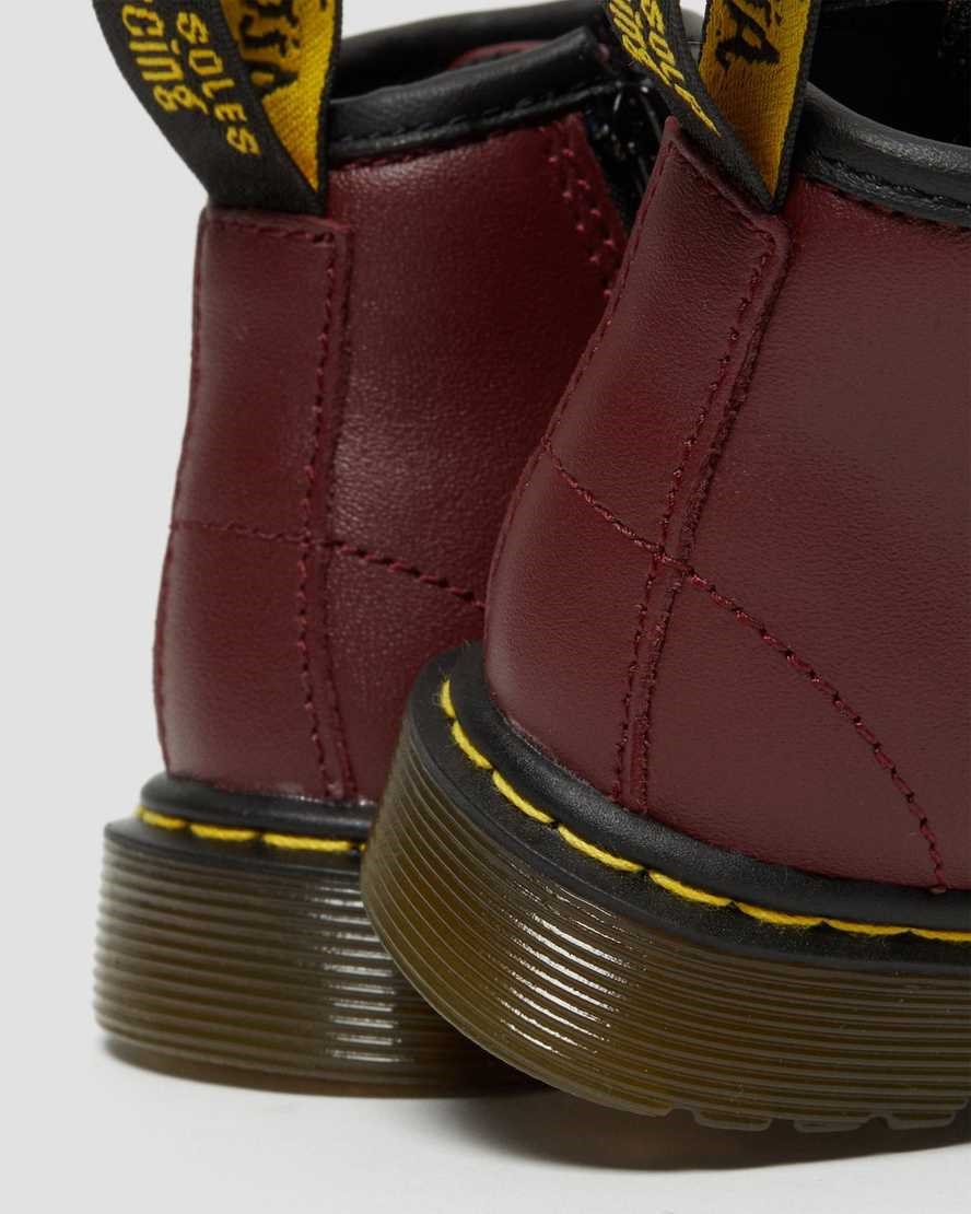 Dr Martens Infant 1460 Softy T Leder Schnürstiefel Kinder Rot | AGL-143652