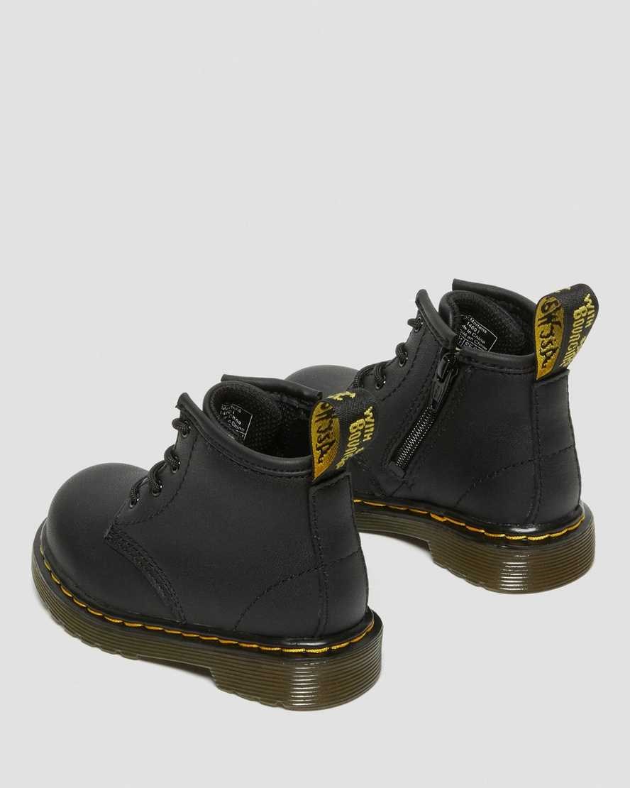 Dr Martens Infant 1460 Softy T Leder Schnürstiefel Kinder Schwarz | UYA-583609