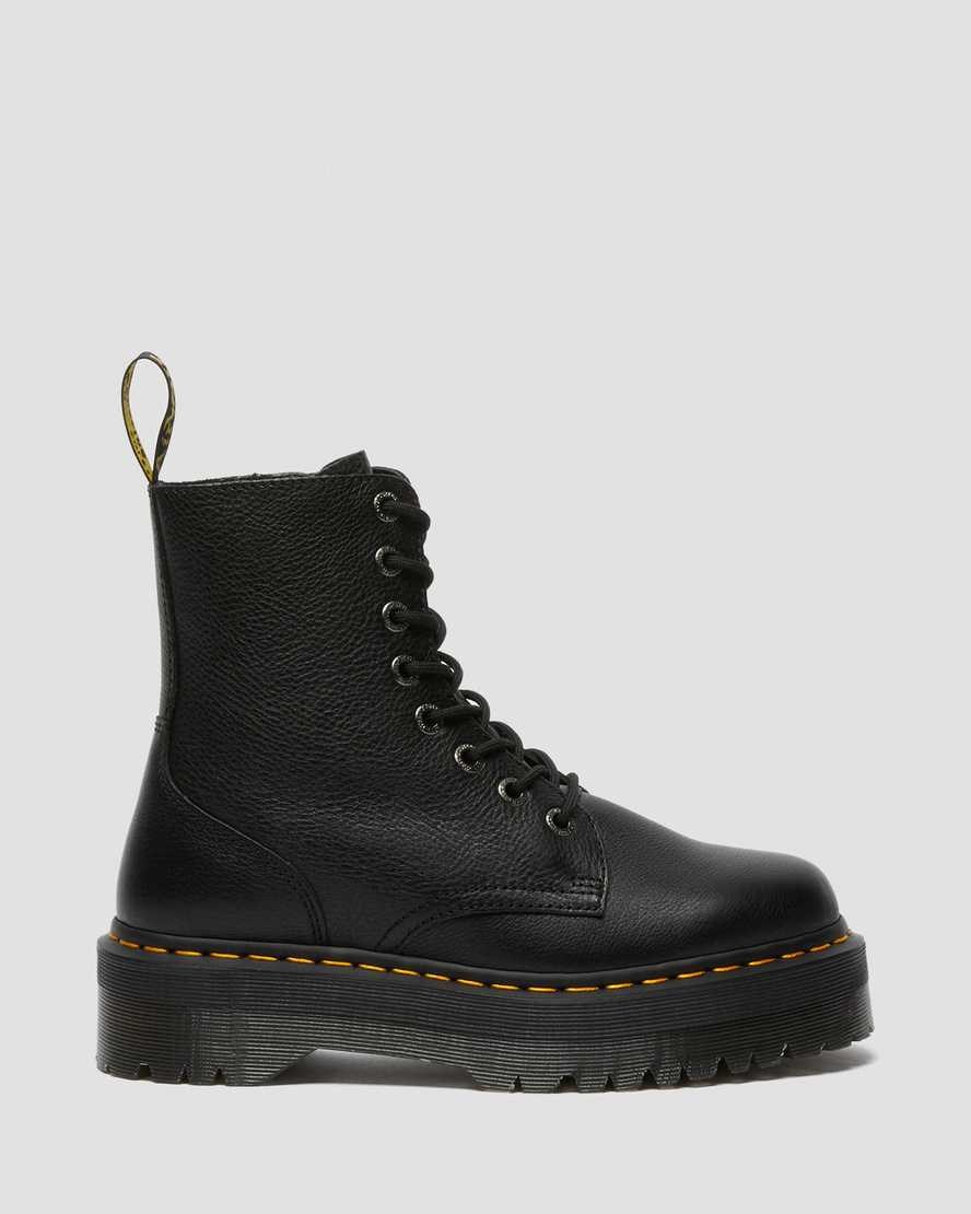 Dr Martens Jadon Pisa Leder Schnürstiefel Damen Schwarz | CJH-703859