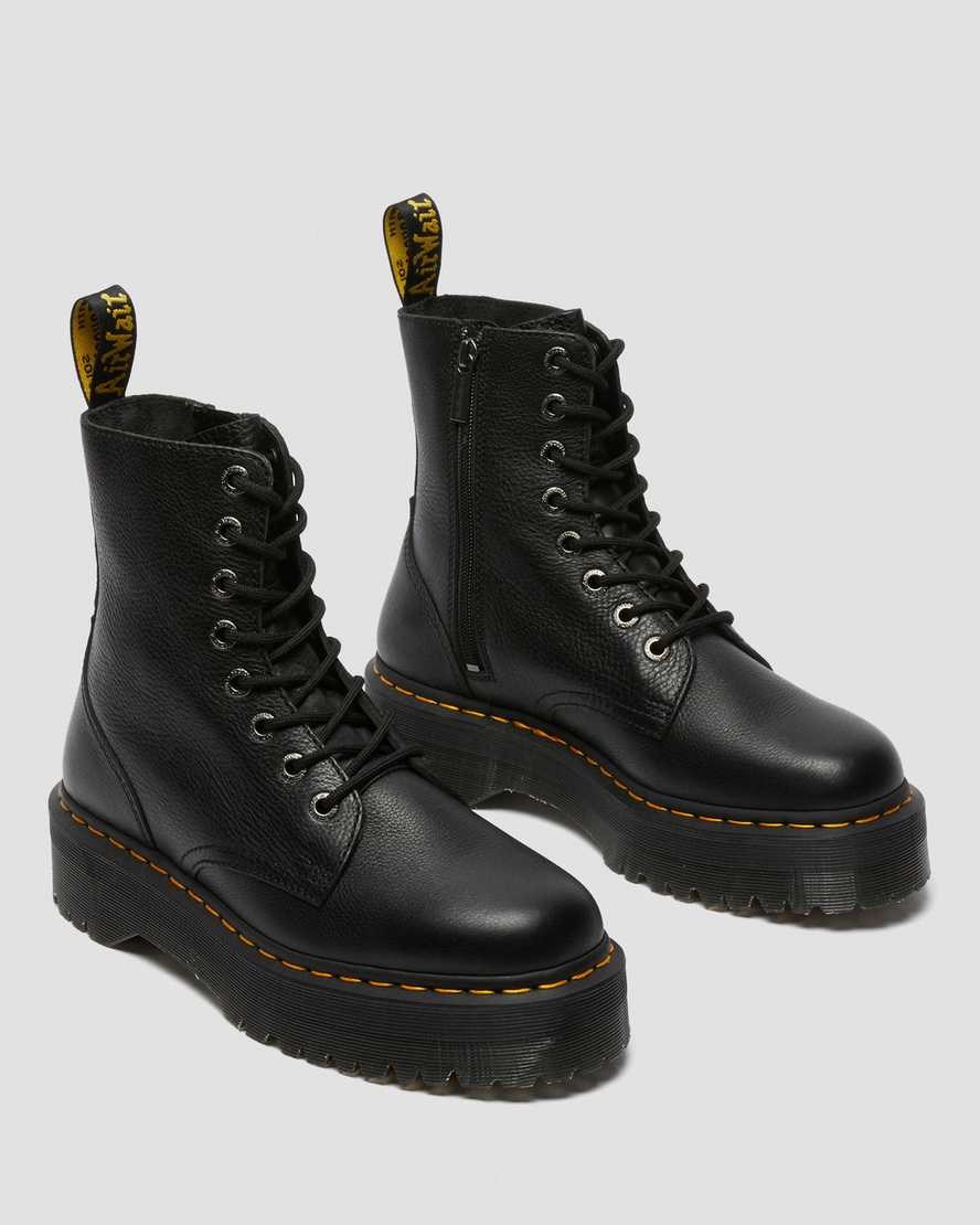 Dr Martens Jadon Pisa Leder Schnürstiefel Damen Schwarz | CJH-703859