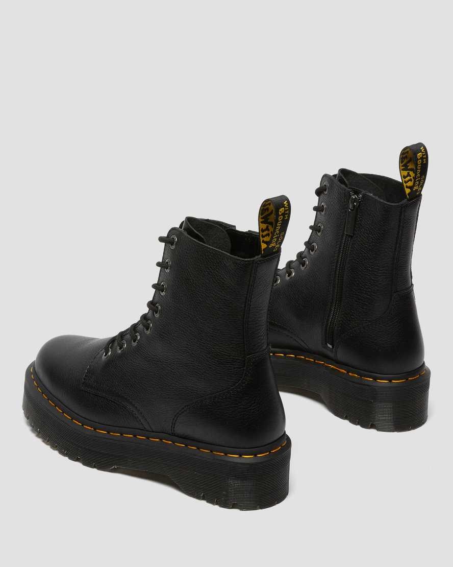 Dr Martens Jadon Pisa Leder Schnürstiefel Damen Schwarz | CJH-703859