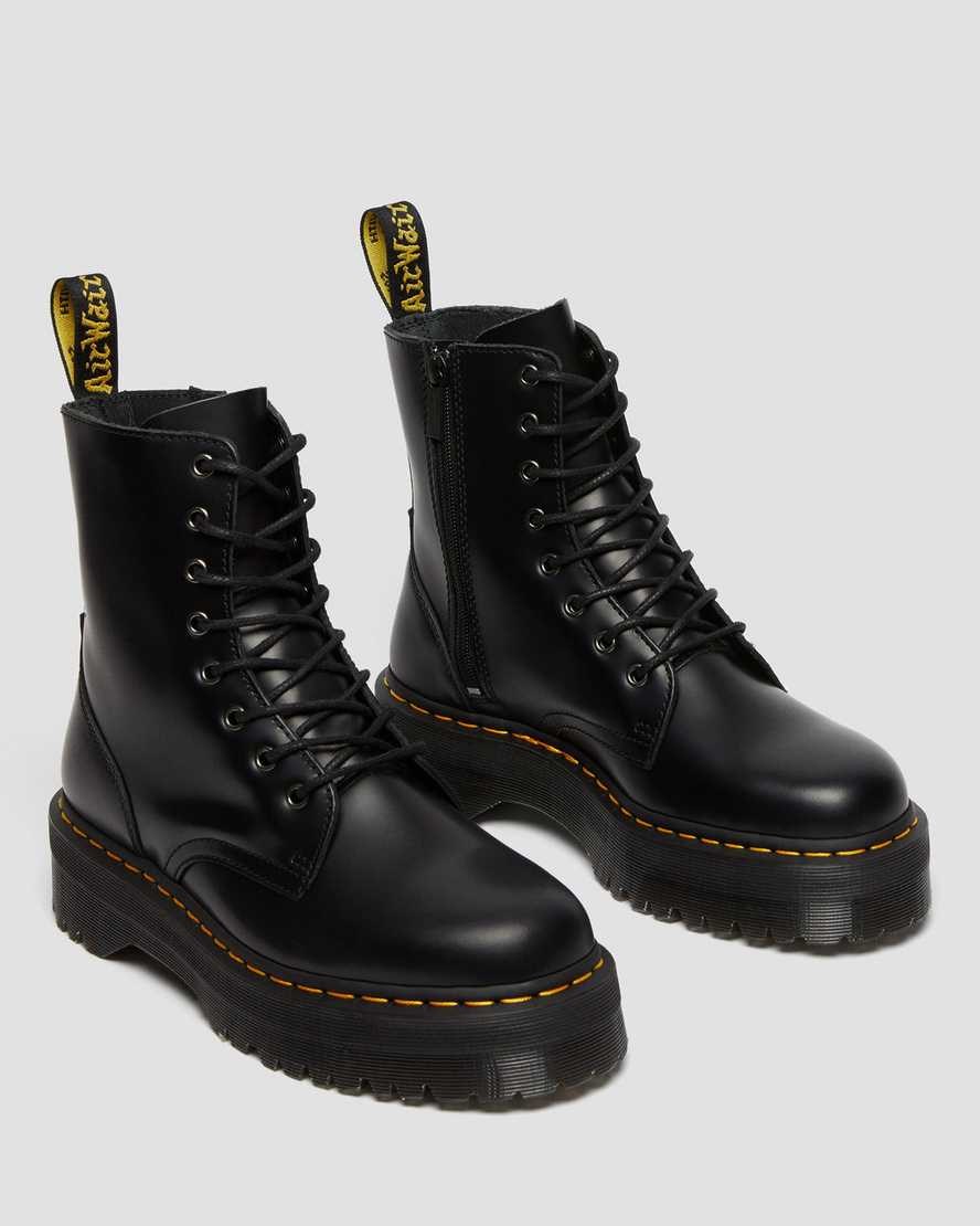 Dr Martens Jadon Smooth Leder Schnürstiefel Herren Schwarz | ISA-310726