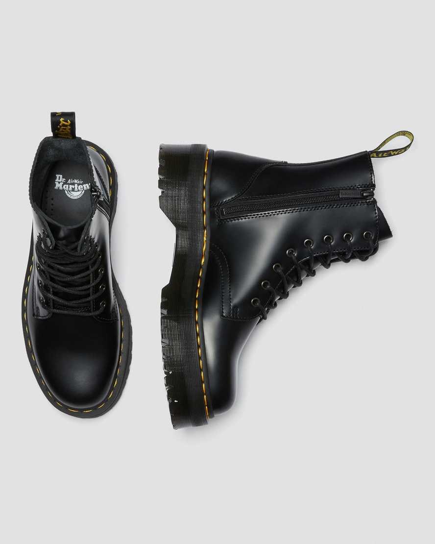 Dr Martens Jadon Smooth Leder Schnürstiefel Damen Schwarz | NVW-459820