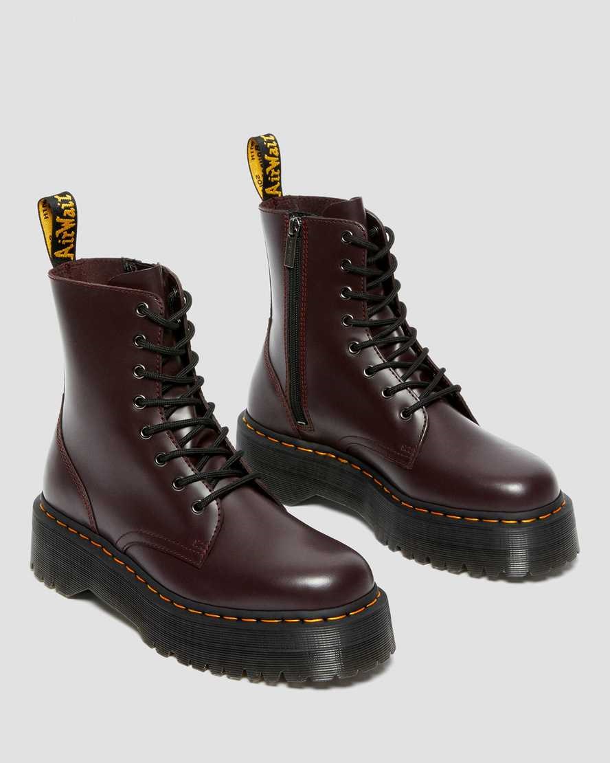 Dr Martens Jadon Smooth Leder Stiefeletten Herren Bordeaux | VOY-265481