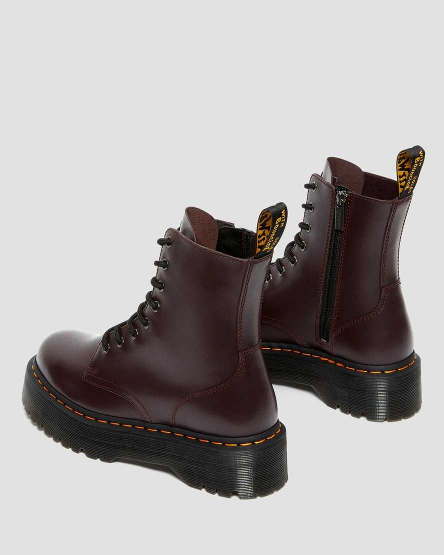 Dr Martens Jadon Smooth Leder Stiefeletten Herren Bordeaux | VOY-265481