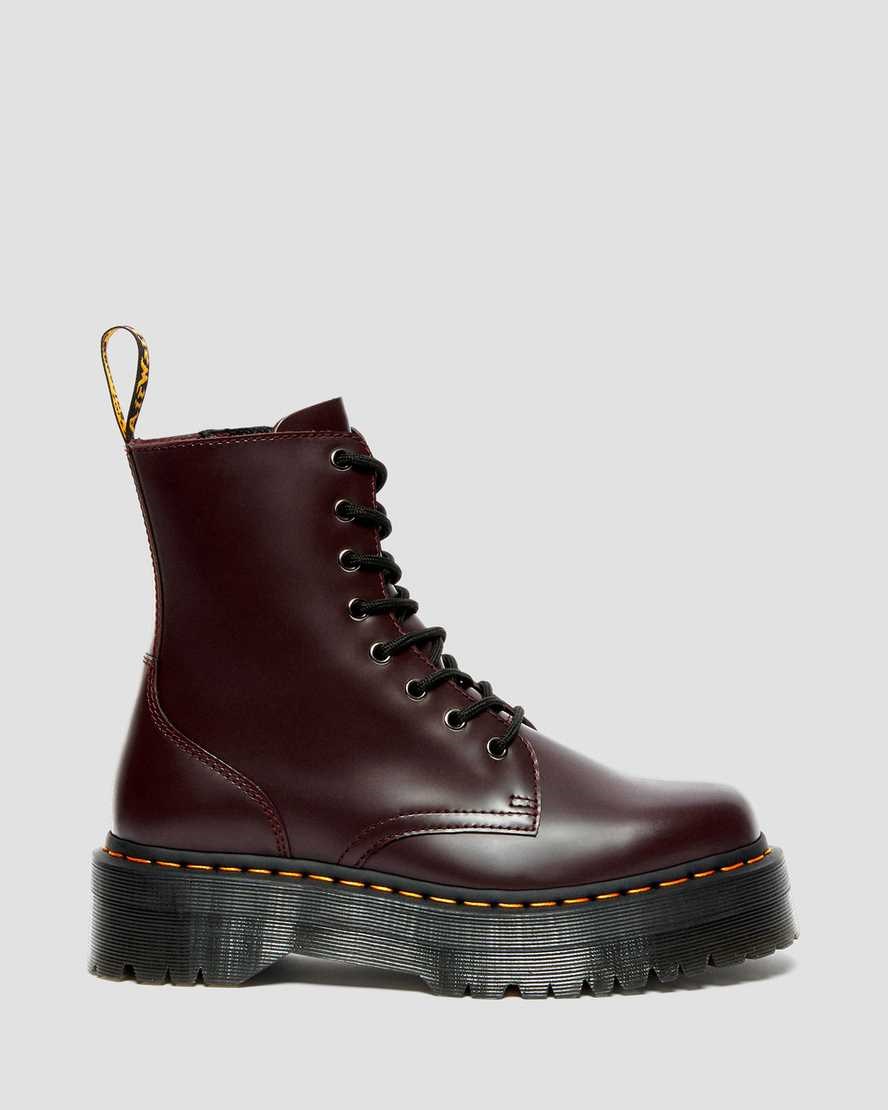 Dr Martens Jadon Smooth Leder Stiefeletten Herren Bordeaux | VOY-265481