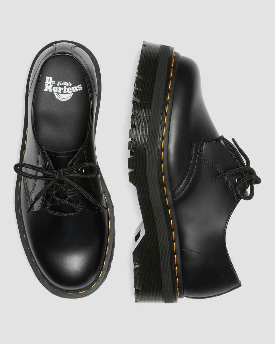 Dr Martens Jarrick Lo Smooth Leder Plateauschuhe Damen Schwarz | LDU-598402