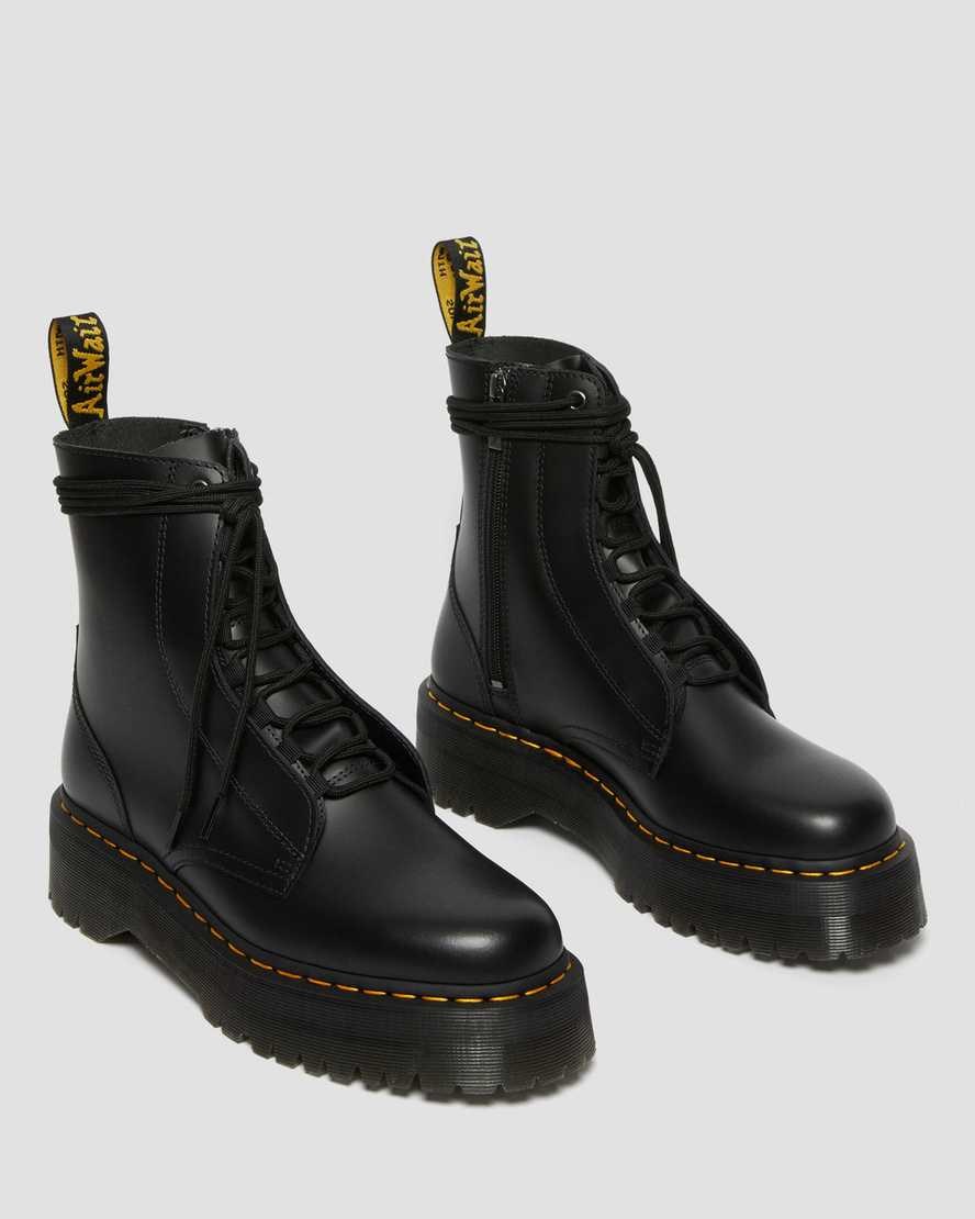 Dr Martens Jarrick Smooth Leder Schnürstiefel Herren Schwarz | NMC-342108