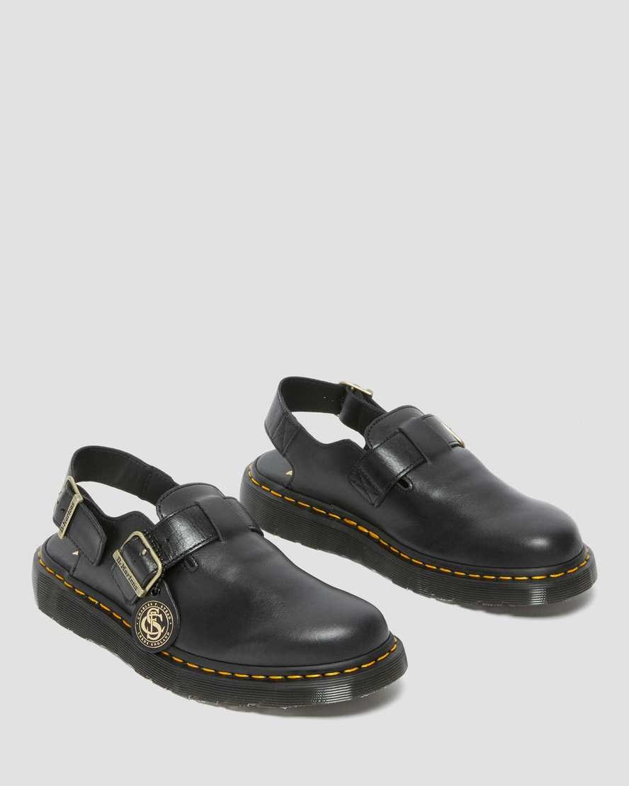 Dr Martens Jorge Made in England Leder Slingbacks Damen Schwarz | URF-965824