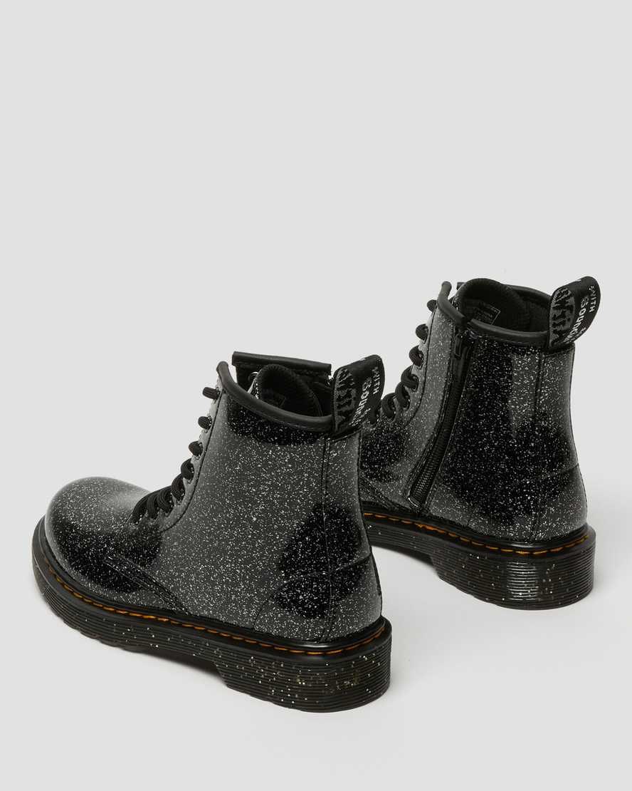 Dr Martens Junior 1460 Glitter Schnürstiefel Kinder Schwarz | DOX-153408