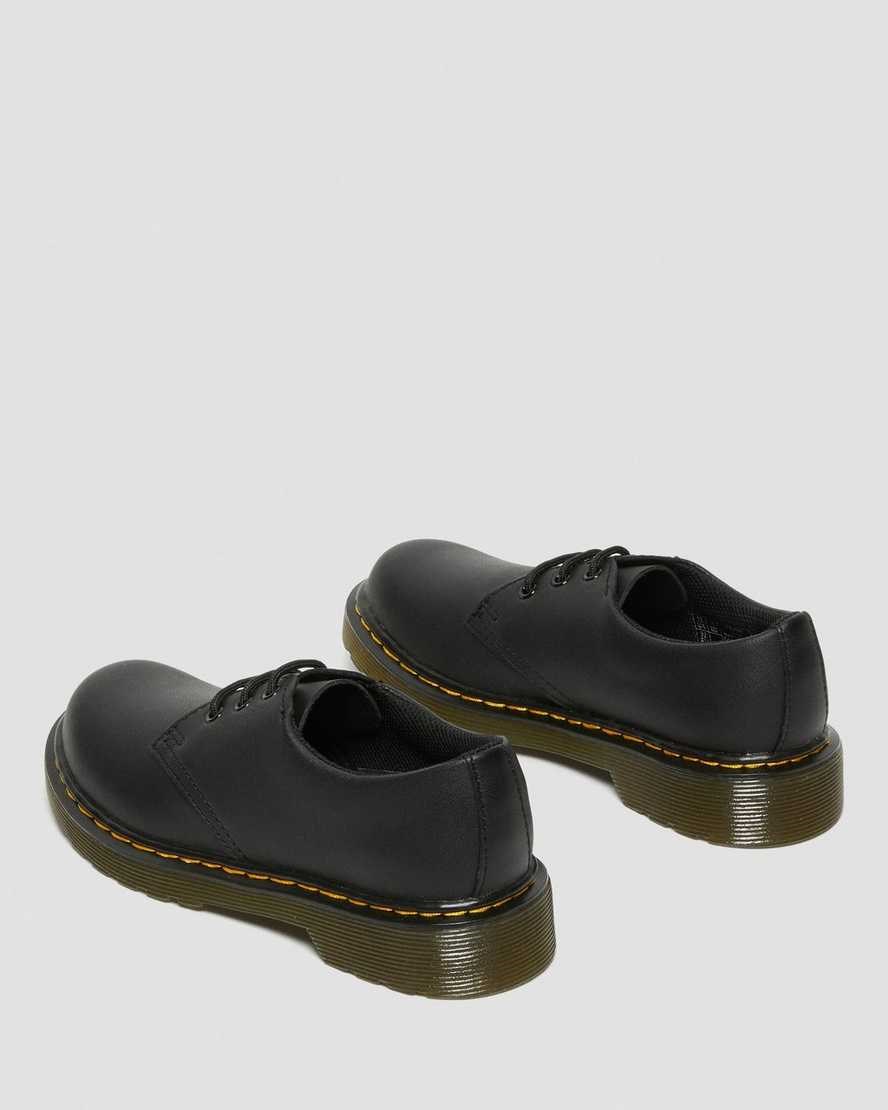 Dr Martens Junior 1461 Softy T Leder Oxfords Schuhe Kinder Schwarz | XRF-512936