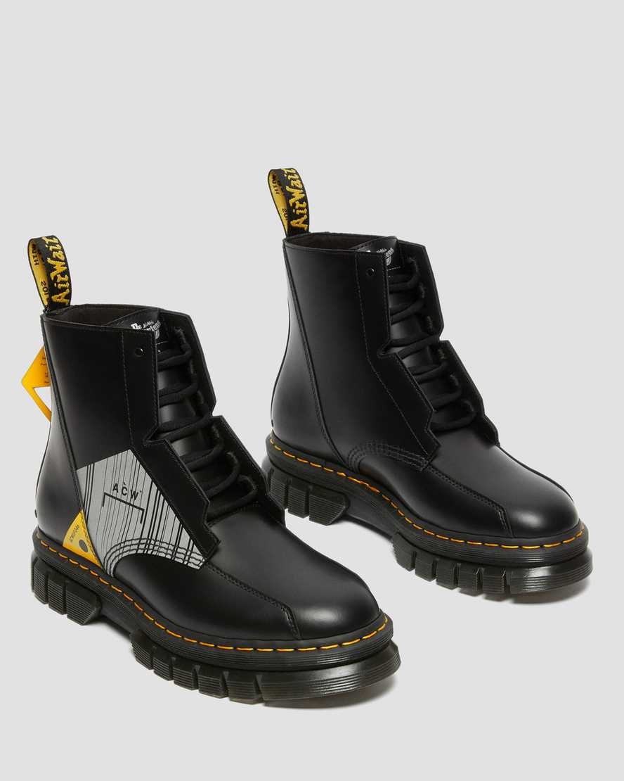 Dr Martens Rikard A-Cold-Wall Leder Stiefeletten Damen Schwarz | QSN-837906