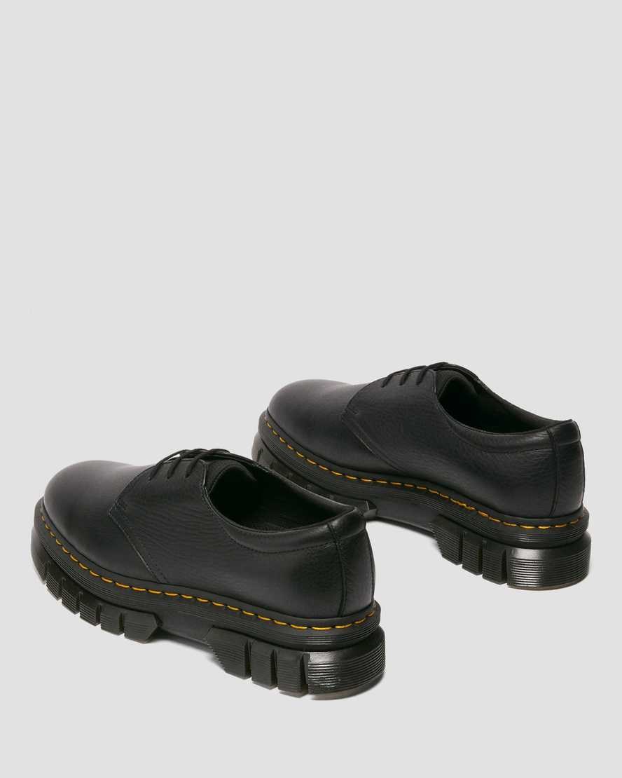 Dr Martens Rikard Lunar Leder Plateauschuhe Damen Schwarz | IPO-726901