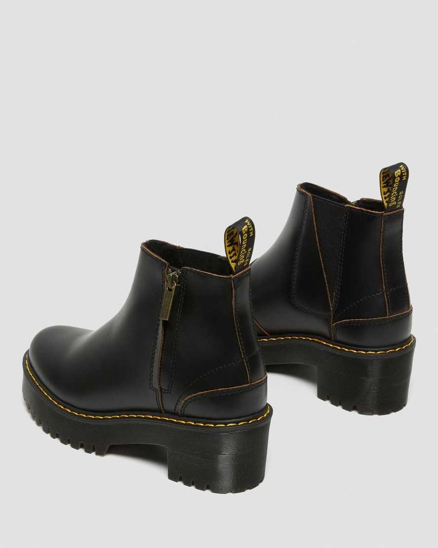 Dr Martens Rometty II Vintage Smooth Leder Stiefeletten Damen Schwarz | EGQ-569827